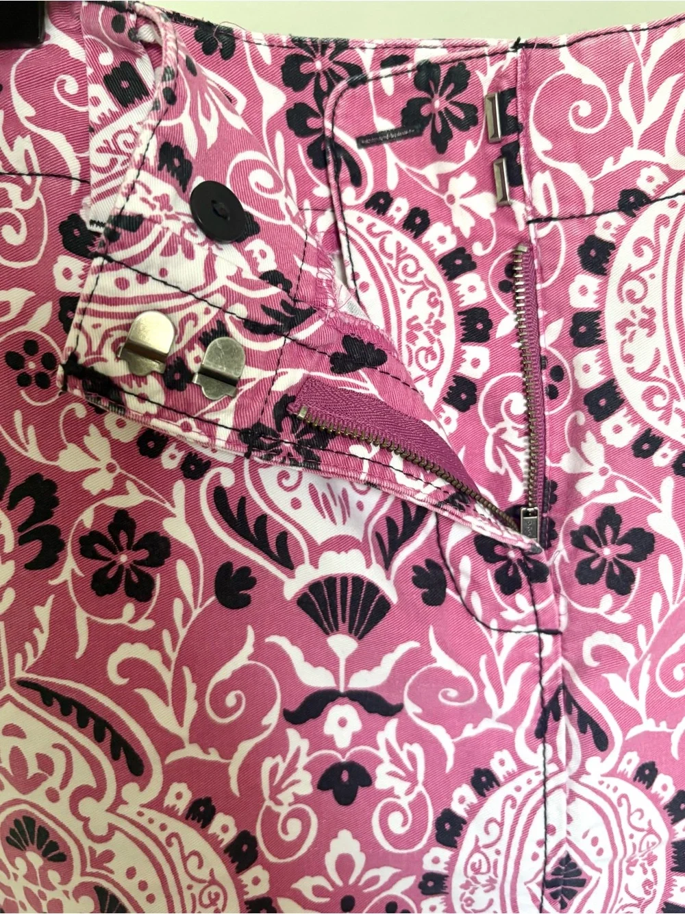 Y2K LOFT Pink & White Printed Mini Skirt